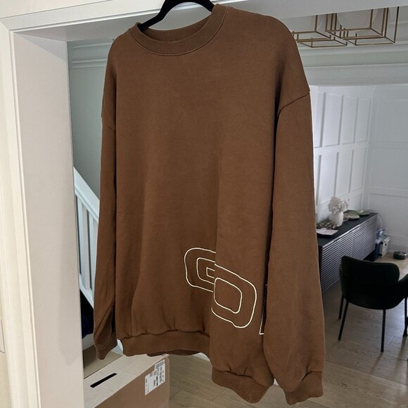 Men's GOLF WANG Brown Nova Crewneck Midweight Sweatshirt - Size XL - Picture 6 of 14